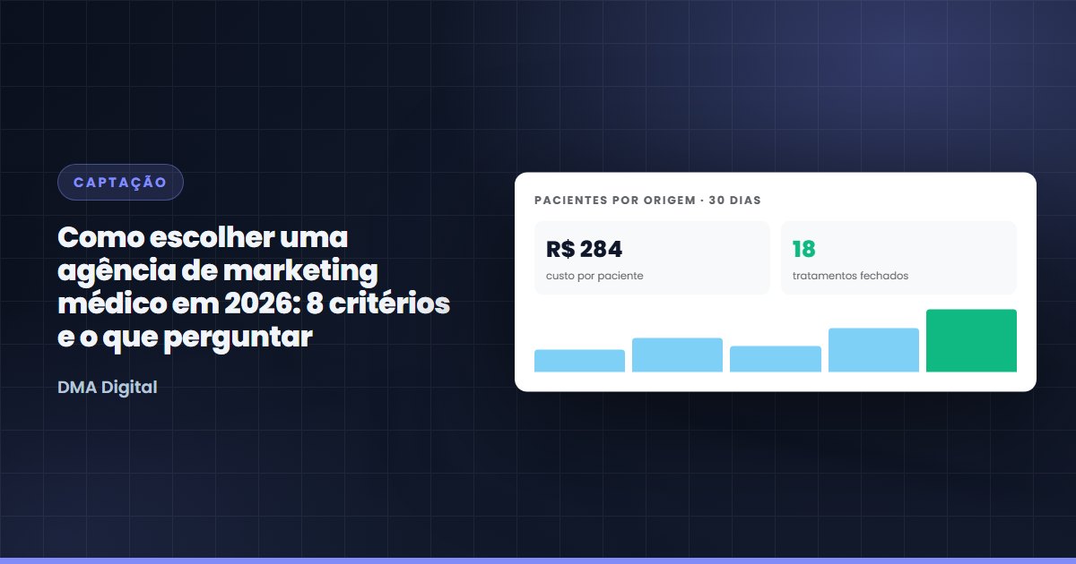 Como escolher uma agência de marketing médico em 2026: 8 critérios e o que perguntar