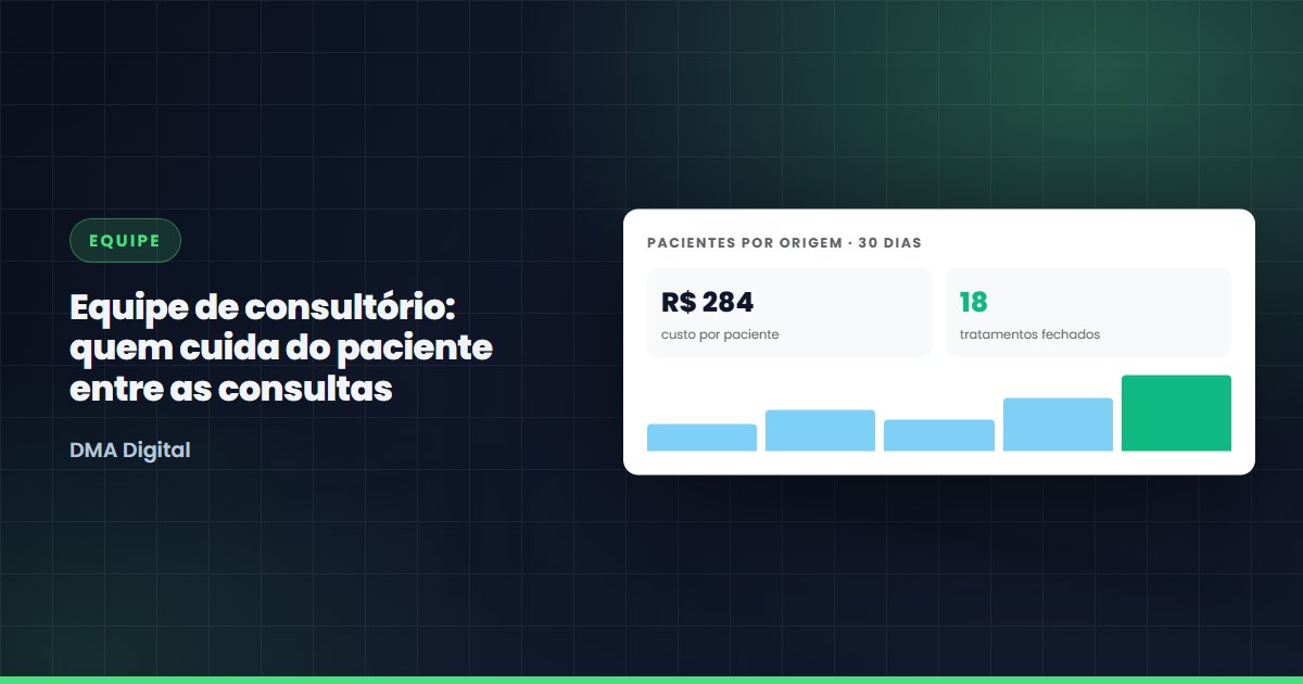 Equipe de consultório: quem cuida do paciente entre as consultas