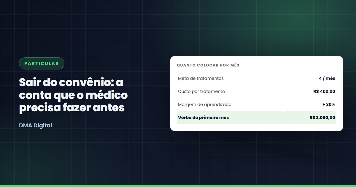 Sair do convênio: a conta que o médico precisa fazer antes